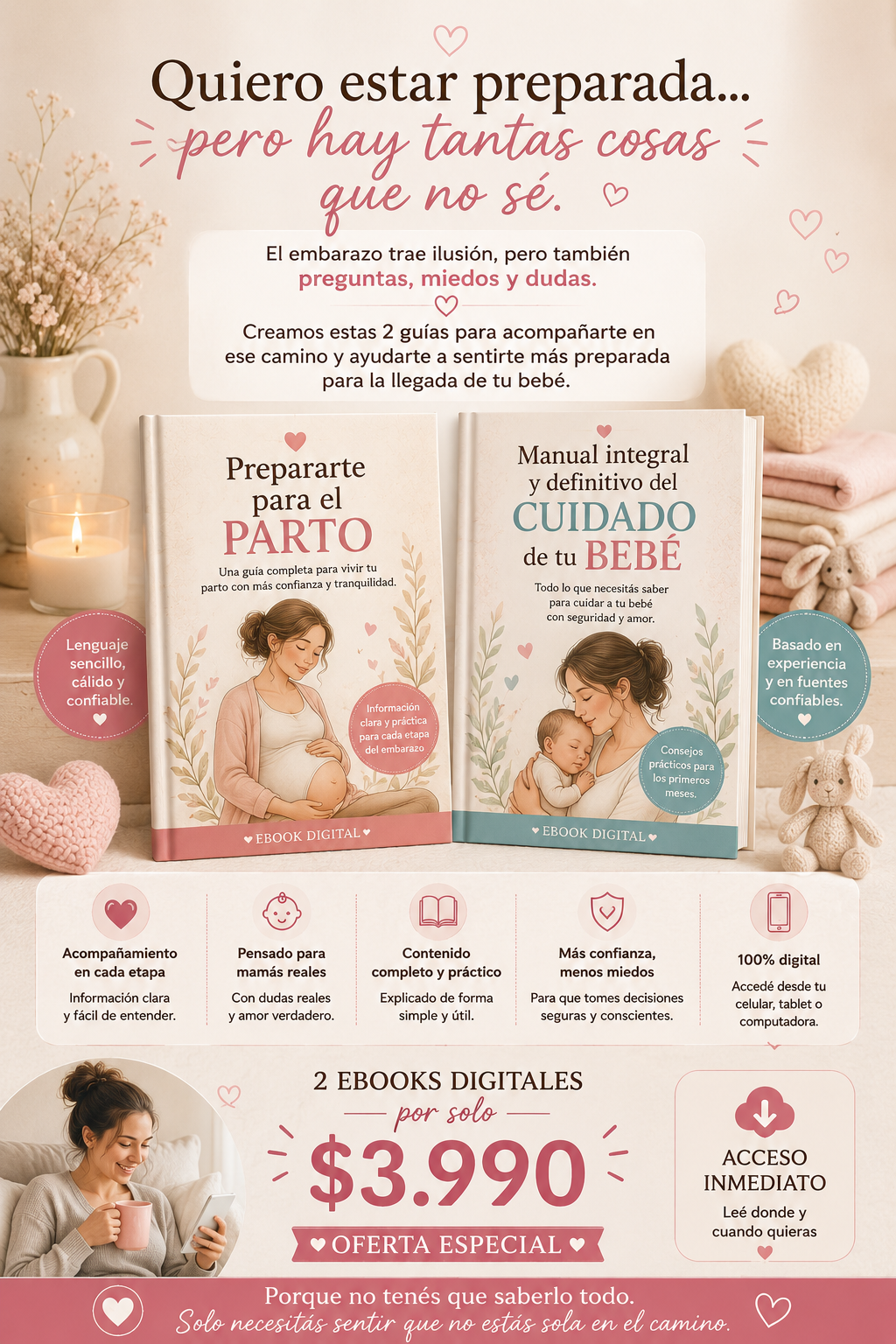 Pack de 2 Ebooks para Embarazo y Cuidado del Bebé | Guías Digitales